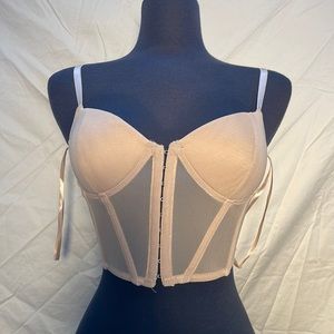 Say What Nude Mesh Corset Top : NWT!